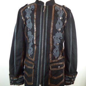 vintage ROYAL TESTAMENT embroidered studded leather JACKET xl sargeant pepper